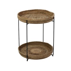 SIDETABLE WITH 2 BANANALEAF TRAY     - CAFE, SIDE TABLES